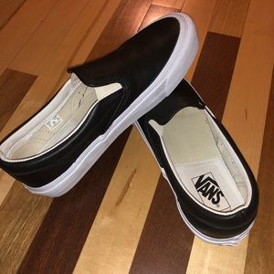 Black Leather Vans